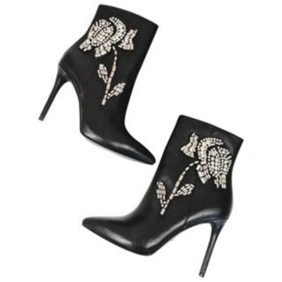 Michael Kors Women Michael Kors Viera Size 5.5m Black Leather Women BOOTIES